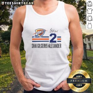 Shai Gilgeous-Alexander Oklahoma City Thunder tank top featuring signature name and number design.