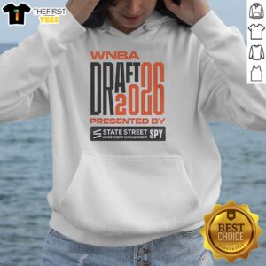 2026 WNBA Draft hoodie celebrating 30th season, presented by State Street Investment Management, featuring team logos.