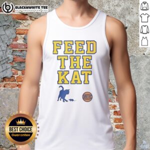 Good New York Knicks Feed The Kat tank top featuring vibrant team colors and bold graphic design, perfect for Knicks fans.