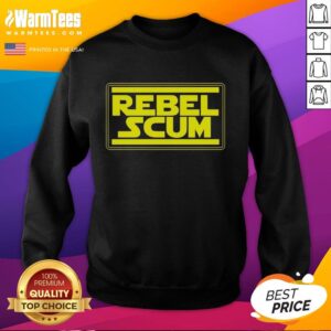 Awesome Rebel Scum Inspired by Star Wars Logo Sweatshirt featuring bold graphic design and cozy fabric.