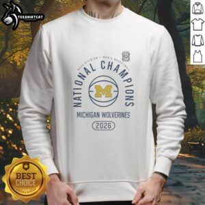 Original Michigan Wolverines 2026 NCAA Men's Basketball National Champions Fast Break Sweatshirt in blue and maize.