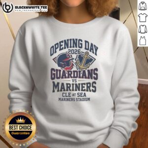 Awesome Guardians vs Mariners CLE at Sea 2026 sport sweatshirt showcasing vibrant team colors and logo.
