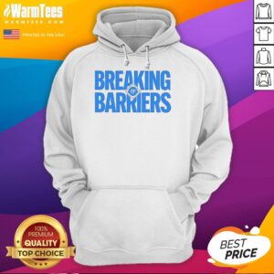 Alt Text: Nice Jacksonville Jumbo Shrimp Breaking Barriers hoodie showcasing team spirit and vibrant design.