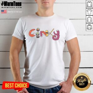 Premium Cincy Sushi T-Shirt featuring a vibrant sushi graphic, perfect for sushi lovers and Cincinnati enthusiasts.