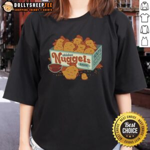Top Chicken Nuggets Bawk Tee featuring 100 Chicken Ladies design, perfect for chicken nugget lovers.