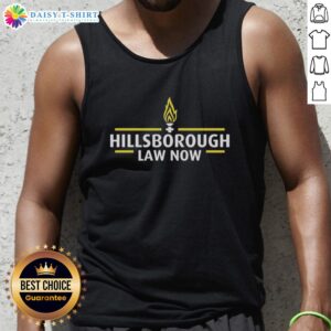 Awesome Hillsborough Law Now logo tank top featuring a vibrant design for legal advocates and supporters.