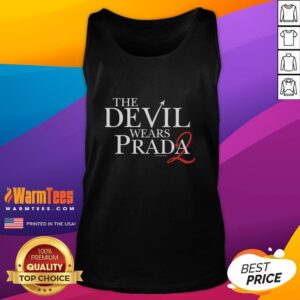 Official The Devil Wears Prada 2 Logo Tank Top featuring stylish graphic design for fans of the movie.