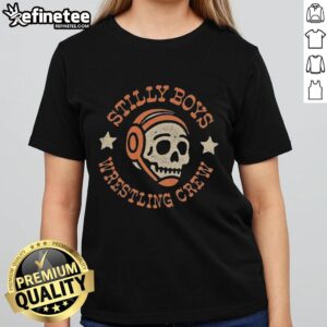 Good Stilly Boys Wrestling Crew Ladies Tee with vibrant design, perfect for fans of wrestling and stylish casual wear.