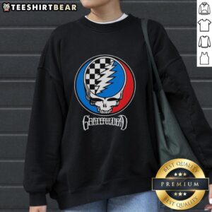 Top Grateful Dead Checkers logo sweatshirt featuring vibrant colors and iconic design for fans and collectors.