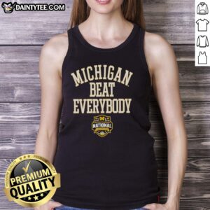 Michigan Wolverines 2026 NCAA Division I Men's Basketball National Champions tank top design featuring bold team colors.