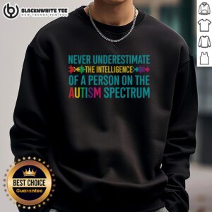 Good Autism Awareness sweatshirt featuring colorful designs representing the autism spectrum for support and advocacy.