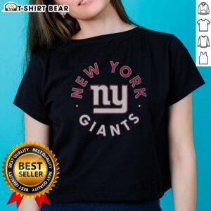 Top New York Giants Circle Ladies Tee featuring team logo in vibrant colors, perfect for female fans and game day.