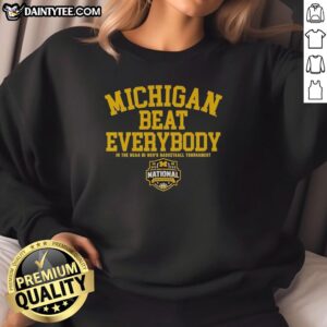 Hot Michigan Wolverines NCAA DI MBB 2026 National Champions sweatshirt featuring bold team graphics and vibrant colors.