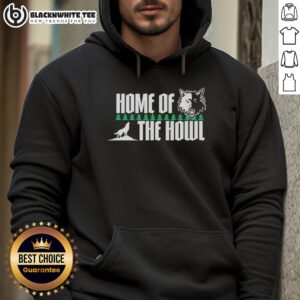Top Minnesota Timberwolves Home of the Howl hoodie featuring team colors and logo, perfect for fans and cozy wear.