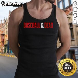 Premium 2026 Baseball is Dead logo on a stylish black tank top, perfect for sports enthusiasts and casual wear.