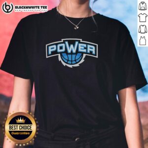 Awesome Dallas Power Basketball Big3 logo on a stylish ladies tee, perfect for fans and casual wear.