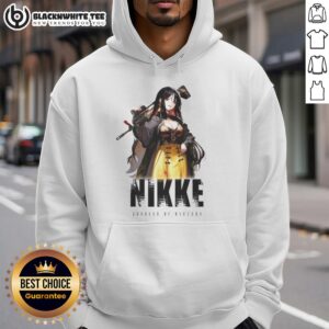 Alt Text: Official Nikke Goddess of Victory Hoodie featuring vibrant design, perfect for fans of the popular game.