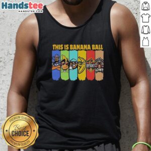 Good This Is Banana Ball Tank Top featuring a vibrant banana graphic, perfect for summer and casual wear.