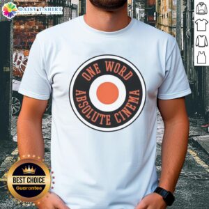 Original Philadelphia Flyers One World Absolute Cinema T-Shirt featuring bold team logo and vibrant colors.