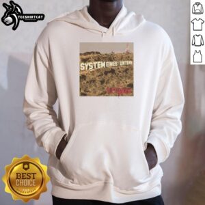 Nice System Eines Untens Toxicity album cover hoodie featuring vibrant graphics and stylish design for music fans.