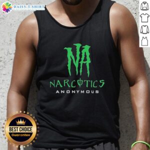 Top Narcotics Anonymous logo tank top featuring a bold design for support and awareness in recovery.