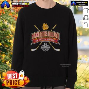 Top Minnesota Duluth 2026 NCAA Division I Men's Ice Hockey Regional sweatshirt showcasing team colors and logo.