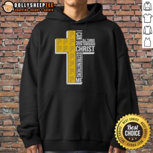 Alt Text: Awesome Pittsburgh Pirates hoodie with 'I Can Do All Things Through Christ Who Strengthens Me' design.