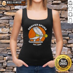 Official Denver Spurs Est 1968 tank top featuring team colors and logo, perfect for fans and casual wear.