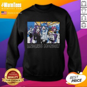 Alt Text: Cute Endless Monday Dreams and Deadlines Family Sweatshirt in cozy fabric, perfect for casual family gatherings.