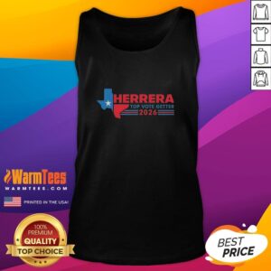 Alt Text: Good Brandon Herrera Top Vote Getter Texas 2026 Political Tank Top showcasing campaign spirit and style.