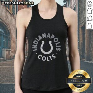 Stylish Top Indianapolis Colts Circle Tank Top featuring team colors and logo, perfect for game day and casual wear.