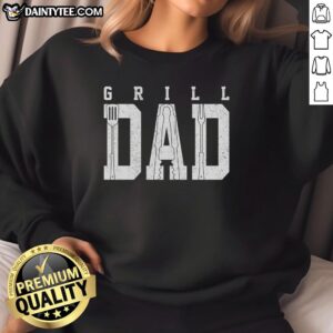 Good Grill Dad Father's Day Sweatshirt in navy blue, perfect gift for grilling enthusiasts and dads on Father's Day.