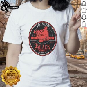 Nice Get Legless Black Knight Old English Ale Ladies Tee featuring a stylish design for ale enthusiasts.
