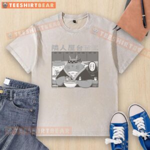 Nice We Know A Place Spirit Away Ramen washed t-shirt featuring vibrant anime design and comfortable fit for fans.
