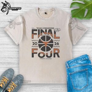 Good Texas Longhorns 2026 Women's Basketball Final Four T-shirt, perfect for fans celebrating in Phoenix, Arizona.