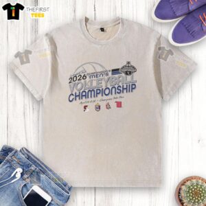 Nice NCAA Division III Men's Volleyball Championship washed t-shirt featuring team logo and vintage design.