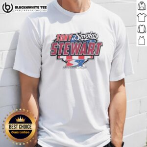 Awesome Nitromall Tony Stewart Smoke Americana T-Shirt featuring bold graphics and patriotic design for racing fans.