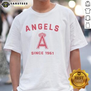Original Los Angeles Angels Cooperstown Duster T-Shirt featuring vintage design and team logo, perfect for baseball fans.