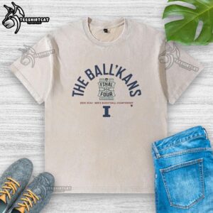 Official Illinois Fighting Illini MBB Final Four 2026 Washed T-Shirt featuring team logo and vibrant colors.