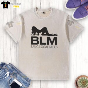 Original Bang Local MILFs washed t-shirt featuring a trendy design, perfect for casual wear and expressing unique style.
