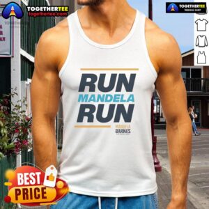 Good Run Mandela Run Tank Top featuring a vibrant design, perfect for activewear and celebrating Mandela's legacy.