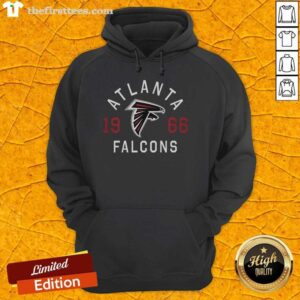 Official Atlanta Falcons Heritage Print Hoodie featuring team logo and vintage design, perfect for fans and stylish comfort.