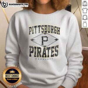 Awesome Pittsburgh Pirates Major League Baseball Cooperstown Diamond Sweatshirt in black with vibrant team logo.