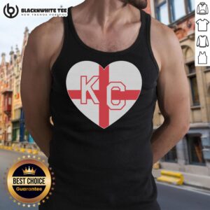 Official England KC Heart Red Tank Top featuring a stylish design, perfect for fans and summer wear.
