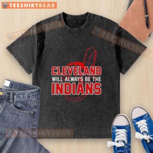 Awesome Cleveland Indians washed t-shirt featuring classic logo, perfect for fans celebrating team spirit and heritage.