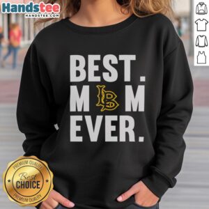 Alt Text: Pretty Cal State Long Beach Best Mom Ever Sweatshirt in navy blue, perfect gift for proud CSULB mothers.
