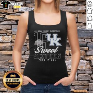 Alt Text: Official Kentucky Wildcats Women's Basketball 2026 NCAA Sweet Sixteen March Madness tank top in blue and white design.