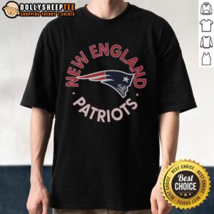 Original New England Patriots Circle T-Shirt featuring iconic logo, perfect for fans and casual wear.