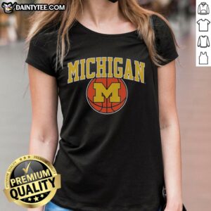 Nice Michigan Basketball Vintage T-Shirt - Image 3