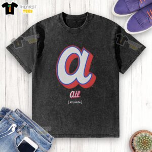 Alt Text: Nice 2026 City Connect X Atlanta Braves logo washed t-shirt in soft fabric, perfect for fans and casual wear.